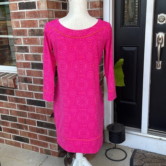 Lands’ End Stretch 3/4 Sleeve Shift Dress - Picture 5 of 9